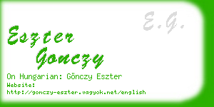 eszter gonczy business card