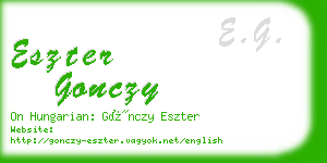 eszter gonczy business card